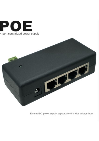Cctv Gözetim Ip Kameraları Için 4 Portlu Poe Enjektörü Ethernet Üzerinden Güç Adaptörü Poe Güç Adaptörü (Yurt Dışından)