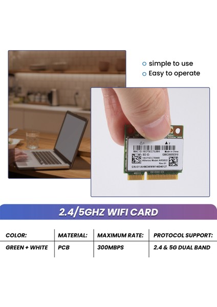 AR5B22 2.4/5 Ghz Çift Bant Wifi Kartı 802.11AC Bluetooth 4.0 Kablosuz Wlan Kartı Y400 Y500 Y410P S215 U330 U430 (Yurt Dışından)