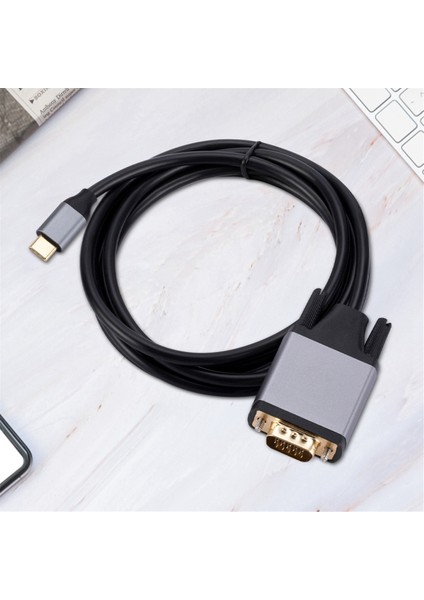 Tip C - VGA Kablosu USB 3.1 - VGA Adaptörü 10 Gbps Hd Ekran Kablosu Pc Dizüstü Monitör Için (Yurt Dışından)