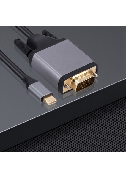 Tip C - VGA Kablosu USB 3.1 - VGA Adaptörü 10 Gbps Hd Ekran Kablosu Pc Dizüstü Monitör Için (Yurt Dışından)