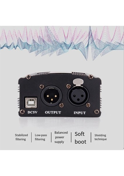 Kondenser Mikrofon Müzik Kayıt Ekipmanı Için Xlr 3 Pinli Mikrofon Kablosu ile 1 Kanallı 48V Fantom Güç Kaynağı (Yurt Dışından) fırsatları
