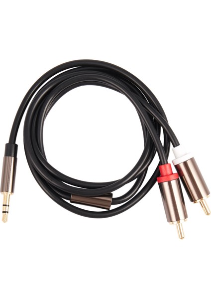 Jack 3.5mm - 2 Rca Ses Kablosu Aux Splitter 3.5mm Stereo Erkek - Erkek Rca Adaptörü 2 Hoparlör Kablosu 1m (Yurt Dışından)