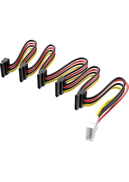 Bir Nokta Beş Sata Güç Kablosu 4pin'den Sata 15PIN'E 2,5 Inç 3,5 Inç Sabit Sürücü Optik Sürücü Evrensel Sata Güç Kablosu (Yurt Dışından)