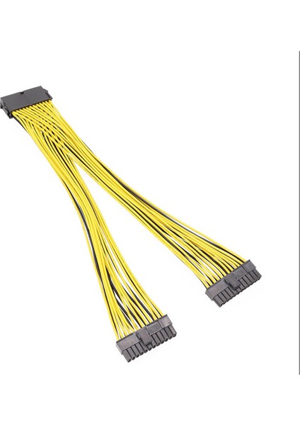 20 + 4pin Çift Psu Güç Uzatma Kablosu 24PIN Atx Anakart Adaptörü Uzatma Kabloları 18AWG Hattı Madencilik Madenci Için 30 cm (Yurt Dışından)