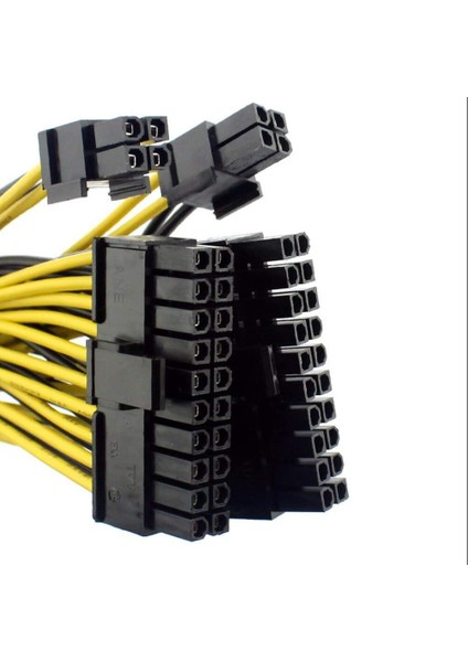 20 + 4pin Çift Psu Güç Uzatma Kablosu 24PIN Atx Anakart Adaptörü Uzatma Kabloları 18AWG Hattı Madencilik Madenci Için 30 cm (Yurt Dışından) modelleri