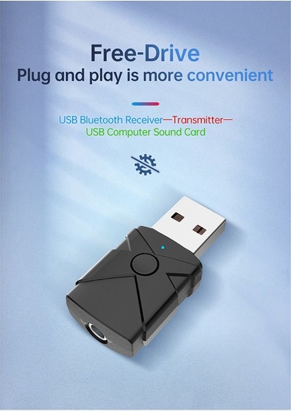 USB Bluetooth 5.2 Ses Adaptörü Kablosuz Alıcı Verici Ses Kartı Tv Araba Hoparlör Pc Için 3.5mm Aux Müzik Dongle (Yurt Dışından) fırsatları