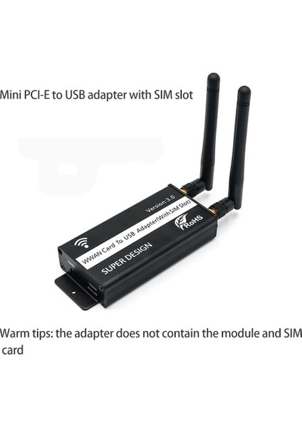 Wwan/lte/gsm/hspa/gps 3g/4g Kablosuz Mini Pci-E Kartı Için Yuvalı Mini Pcı-E Pcı-Express - Mini USB Adaptörü (Yurt Dışından)