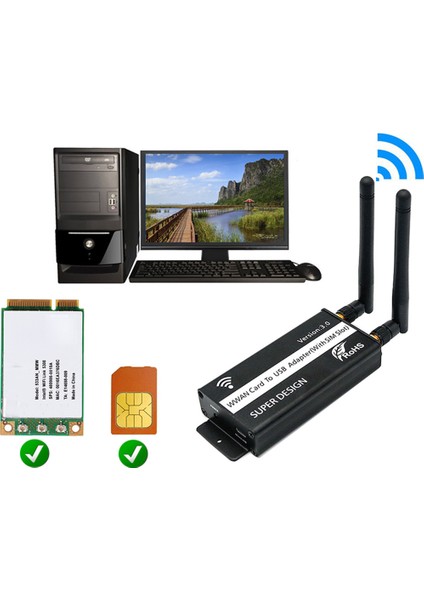 Wwan/lte/gsm/hspa/gps 3g/4g Kablosuz Mini Pci-E Kartı Için Yuvalı Mini Pcı-E Pcı-Express - Mini USB Adaptörü (Yurt Dışından)