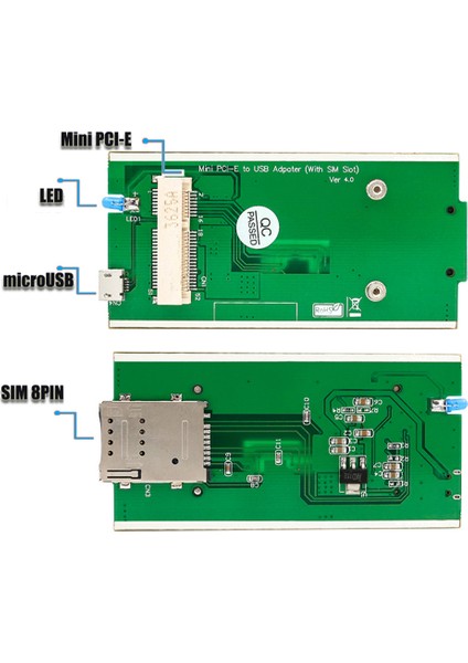 Wwan/lte/gsm/hspa/gps 3g/4g Kablosuz Mini Pci-E Kartı Için Yuvalı Mini Pcı-E Pcı-Express - Mini USB Adaptörü (Yurt Dışından)
