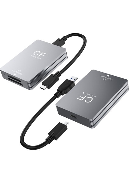 2 In 1 Cfexpress Tip A Sd Kart Okuyucu USB 3.2 10 Gbps Hafıza Kartı Okuyucu Cfexpress Kart Okuyucu Adaptörü Slr Için Çift Yuvalı (Yurt Dışından)