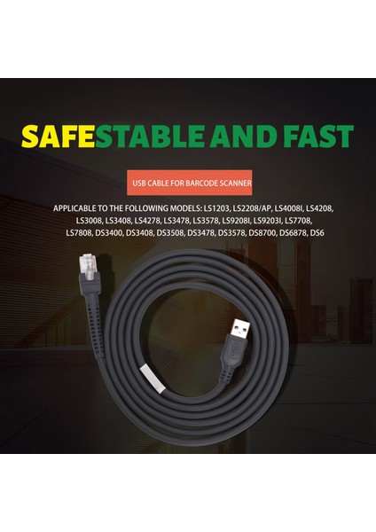 Tarayıcı Veri Kablosu LS2208 Ap LS4208 DS9208 Barkod Tarayıcı USB Bağlantı Noktası Veri Kablosu (Yurt Dışından) fiyatları