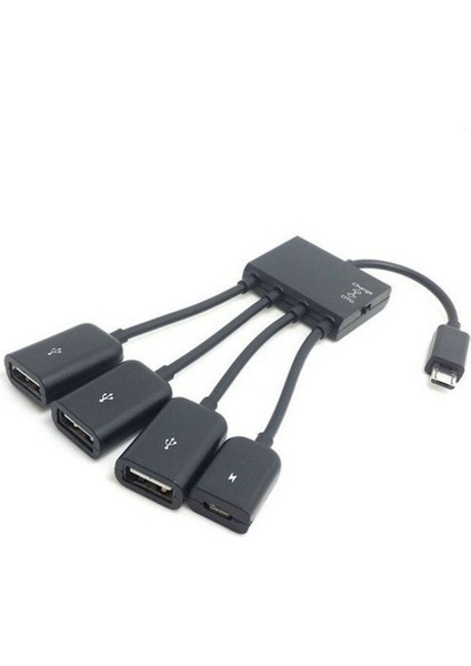 2 Adet 4 Port-Usb Otg Hub Kablo Konektörü Spliter Adaptörü Android Tablet Bilgisayar Pc Için Güç Şarj (Yurt Dışından)