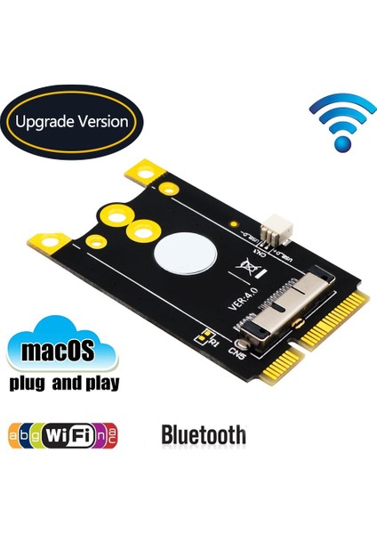 Yükseltme Sürümü Mini Pcıe (Mpcıe) Dönüştürücü Adaptör Kartı 12 + 6 Pin Wifi Kartı Broadcom BCM94360CD Için Mini Pcı-E'ye (Yurt Dışından)