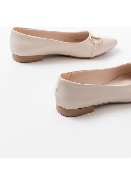 İNF-129 Ten Günlük Taş Aksesuarlı Babet fırsatları