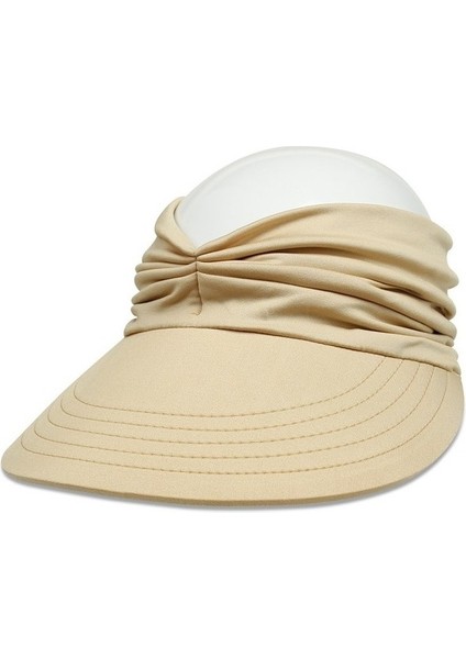 Beautifyy Kadın Güneş Vizörü Plaj Şapkası Kadın Pamuk Boş Top (Yurt Dışından)