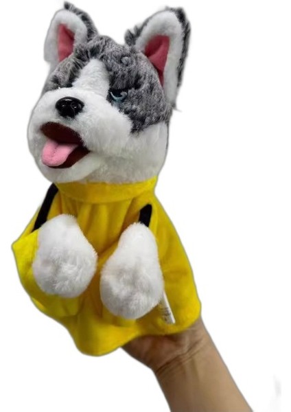 Husky Boks Köpeği Peluş Oyuncak Interaktif El Kuklası Oyuncak Eln Sesli (Yurt Dışından)