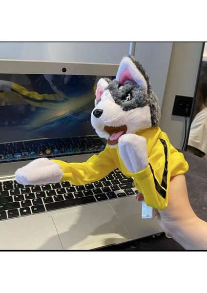 Husky Boks Köpeği Peluş Oyuncak Interaktif El Kuklası Oyuncak Eln Sesli (Yurt Dışından)