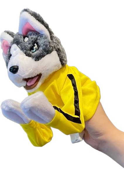 Husky Boks Köpeği Peluş Oyuncak Interaktif El Kuklası Oyuncak Eln Sesli (Yurt Dışından)