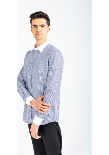 Jakamen Erkek Pamuklu Gömlek Koyu Lacivert modelleri