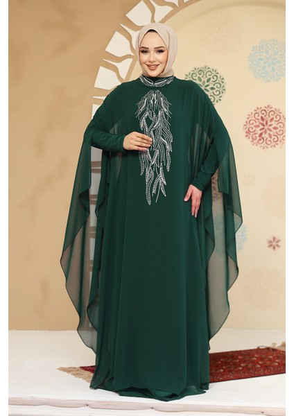 Panço Detaylı Yeşil Tesettür Abaya 25914Y fiyatları