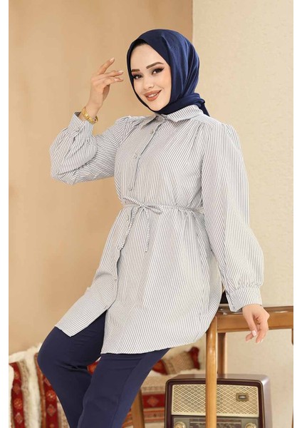 Düğmeli Füme Tesettür Tunik 42421FU fiyatları