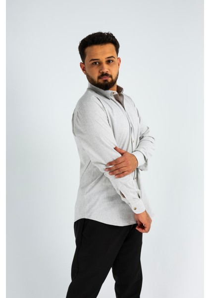 Jakamen Erkek Pamuklu Gömlek Gri fiyatları