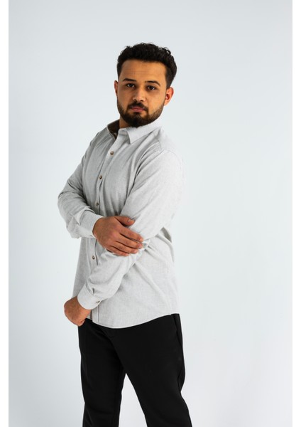 Jakamen Erkek Pamuklu Gömlek Gri modelleri