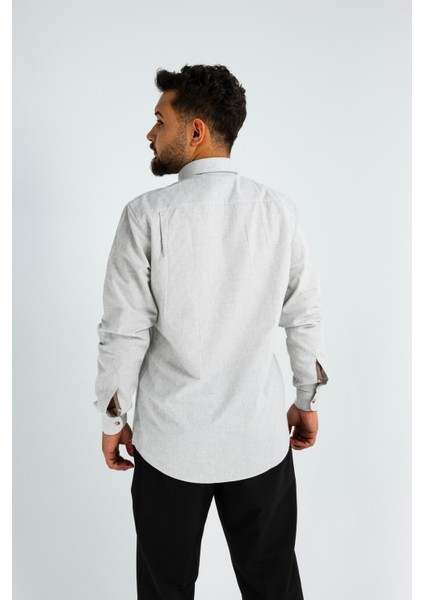 Jakamen Erkek Pamuklu Gömlek Gri fırsatları