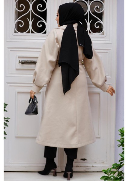 Bej Tesettür Kaşe Kap 5946BEJ