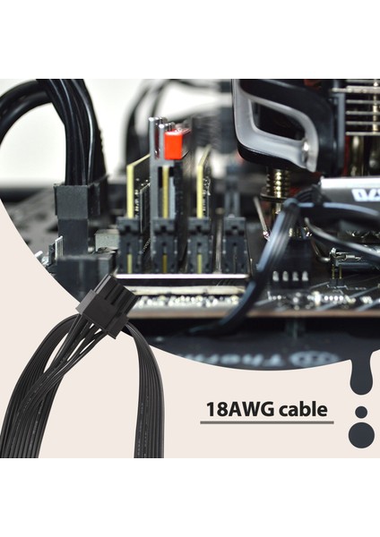 Atx Cpu 8 Pin Erkek - Çift Pcıe 2x 8 Pin (6+2) Modüler Güç Kaynağı Için Erkek Güç Adaptörü Kablosu (63CM+23CM) (Yurt Dışından) indirimleri