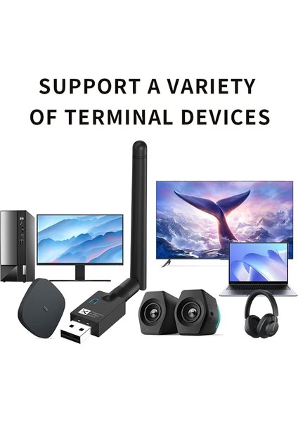 USB Bluetooth 5.2 Adaptörü, USB Kablosuz Ses Bluetooth Verici Alıcı Desteği WIN10/8/7 Linux/ps 4-5/android (Yurt Dışından)