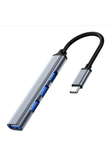 4 Bağlantı Noktalı USB Hub Ayırıcı Çoklu Hub Tip C - USB 3.0 Adaptörü USB Çeşitli Bağlantı Noktalı Güç Adaptörü (Yurt Dışından)