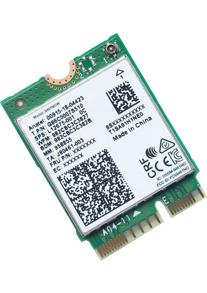 9461NGW Wifi Kartı + Bölme + Anten Kiti Ac 9461 2.4g/5g 802.11AC M2 Anahtar E Cnvı Bluetooth 5.0 Kablosuz Adaptör (Yurt Dışından) fiyatları