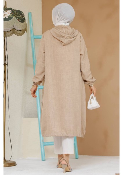 Fermuarlı Bej Tesettür Kap 70792BEJ fırsatları