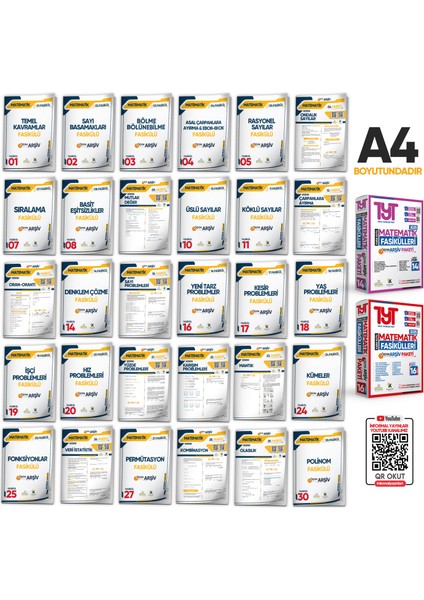 2025 Tyt Matematik Kara Kutu 1 ve 2.cilt Fasikül Seti (30LU) Ösym Çıkmış Soru Bankası Çözümlü Paket