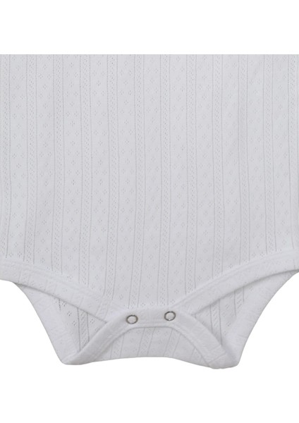 Bebek Pamuklu Atlet Body Jakarlı Çizgili Bej Unisex fiyatları