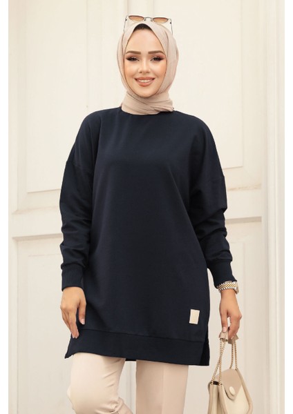 Koyu Lacivert Tesettür Tunik 30644KL