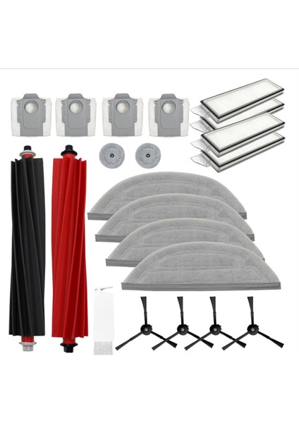 Roborock S8 Maxv Ultra Yedek Parçaları - Yan Fırçalar, Ana Fırçalar, Filtreler, Toz Torbaları, Yan Bezler Içeren Aksesuar Seti (Yurt Dışından)