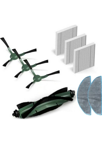Irobot Roomba Combo Essential / Vac Essential Y0112 Elektrikli Süpürge Ana Yan Fırça Filtre Paspas Için 9 Adet Aksesuar Seti (Yurt Dışından)