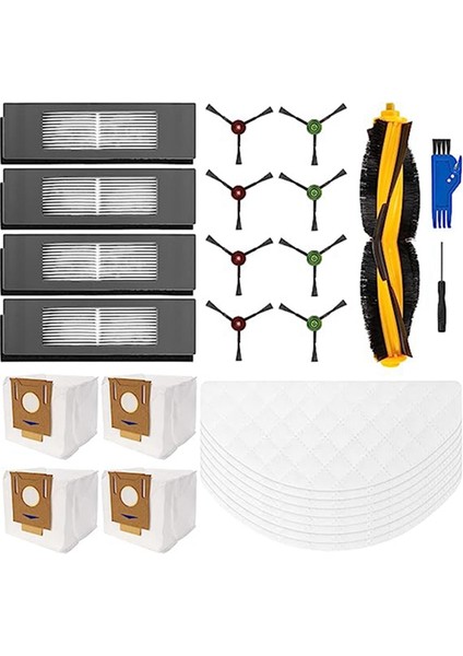 Cobos Süpürge Aksesuarları Için Uygundur Ozmot8 T9 N8PRO Yan Fırça Silindir Fırça Temizleme Paspas Bezi Filtre (Yurt Dışından)
