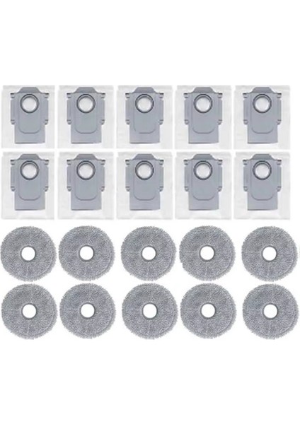 Roborock Qrevo Curv/qrevo PLUS/P20 Pro Robot Süpürge Için Toz Torbaları Sarf Malzemeleri Yedek Parçalar Bez Paspas Bez Aksesuarları (Yurt Dışından)