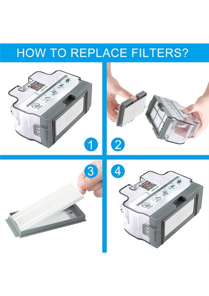 Lefant M200 M201 M210 M213 M520 M501-A M571 T700 U180 F1 M210B Elektrikli Süpürge Parçası Için Yan Fırça Hepa Filtresi (Yurt Dışından)
