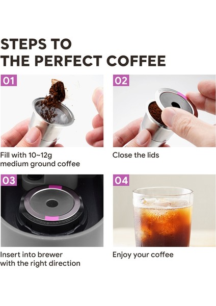 Keurig K-Mini Plus Kahve Filtresi Için Paslanmaz Çelik Kahve Kapsül Kupası Yeniden Kullanılabilir K Kupası (Yurt Dışından)
