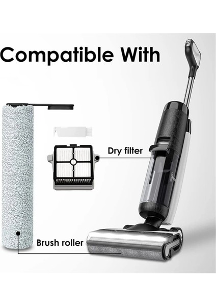 Tineco Floor One S7 Pro / S6 Parçaları Sürüm 1 Kablosuz Islak Kuru Elektrikli Süpürge Yedek Parçaları Silindir Fırça Filtresi (Yurt Dışından)
