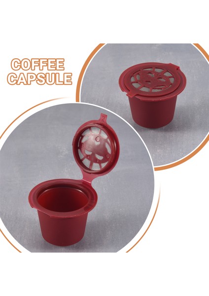 Nespresso Için 10 Adet Yeniden Kullanılabilir Doldurulabilir Kahve Kapsül Filtreleri Kaşık Fırçalı Mutfak Aksesuarları Kahve Filtresi Kırmızı (Yurt Dışından)
