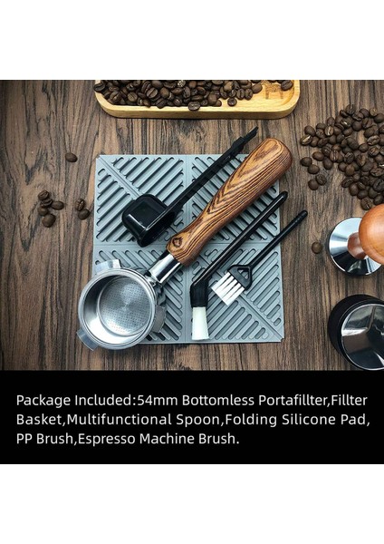 Kahve 51MM Dipsiz Portafilter Delonghi Icona Ecp ECOV311 Espresso Makinesiyle Uyumlu, Taban Filtre Tutucusu Yok (Yurt Dışından)