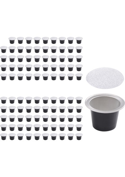 100 Set Doldurulabilir Kahve Kapsül Kupası Tek Kullanımlık Nespresso Pod Nescafe Otomatik Kahve Makinesi Gıda Paketi Kafe Malzemeleri (Yurt Dışından) fiyatları