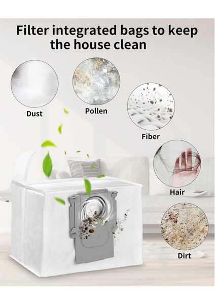 Roborock S8 Pro Ultra Ana Yan Fırça Filtresi Mop Bezi Toz Torbaları Roborock S8 / S8+ Elektrikli Süpürge Yedek Parçaları (Yurt Dışından)