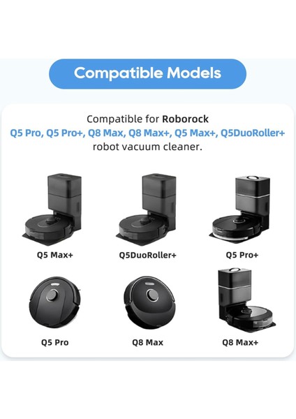 Roborock Q5 Pro / Q5 Pro+ / Q5 Max+ / Q5 Duoroller+ / Q8 Max / Q8 Max Plus Elektrikli Süpürge Aksesuarları Fırça Filtreleri (Yurt Dışından)