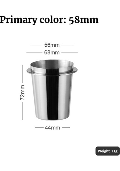 Gümüş 58MM Kahve Dozajlama Kabı Paslanmaz Çelik Kahve Kupası Taşıma Kabı Paslanmaz Çelik Evrensel Toz Toplayıcı (Yurt Dışından) modelleri
